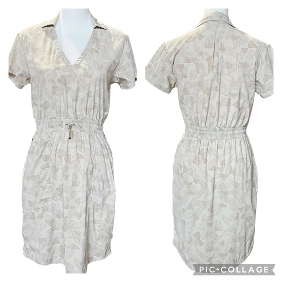 REI Trailmade Short Sleeve Casual Lightweight Outdoor Dress Light Khaki Size XS - Picture 2 of 13